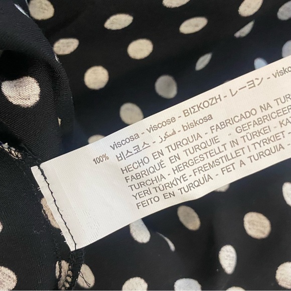 Zara Polka Dot Black Camisole Slip Womens Dress Size S - Picture 8 of 8